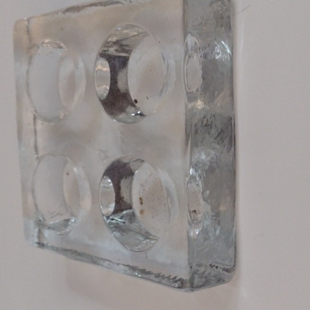 Clear Glass Candle Holder